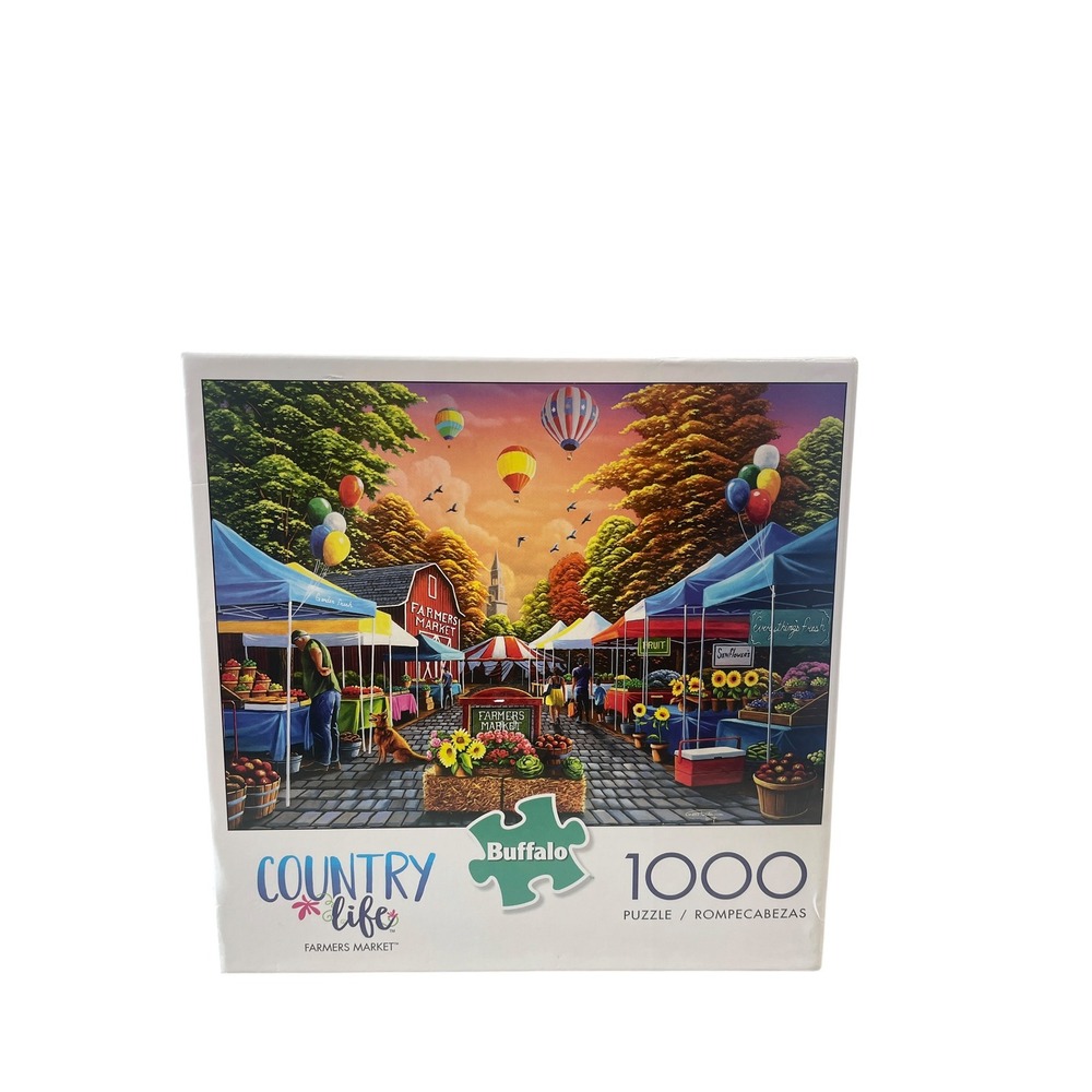 Buffalo Games Jigsaw Puzzle 1000 Piece Multicolor‎ Country Life Farmers Market
